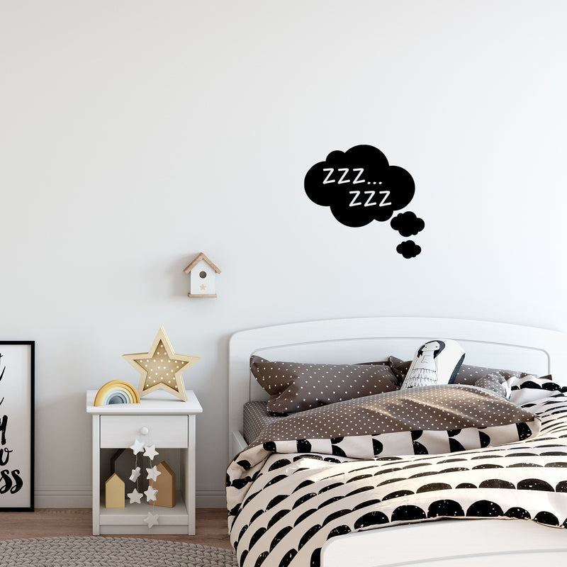 Vinyl Wall Art Decal - Sleeping Clouds - 16.5" x 17.5" - Trendy Inspirational Cute Design Sticker For Children Bedroom Home Baby Nursery Daycare Kids Room Decor 3