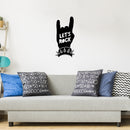 Vinyl Wall Art Decal - Let's Rock - 25" x 12" - Trendy Inspirational Hand Design Sticker For Teen Bedroom School Classroom Closet Mirror Kids Room Decor 2