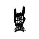 Vinyl Wall Art Decal - Let's Rock - 25" x 12" - Trendy Inspirational Hand Design Sticker For Teen Bedroom School Classroom Closet Mirror Kids Room Decor 1