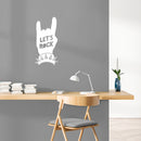 Vinyl Wall Art Decal - Let's Rock - 25" x 12" - Trendy Inspirational Hand Design Sticker For Teen Bedroom School Classroom Closet Mirror Kids Room Decor 2