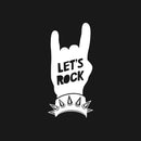 Vinyl Wall Art Decal - Let's Rock - 25" x 12" - Trendy Inspirational Hand Design Sticker For Teen Bedroom School Classroom Closet Mirror Kids Room Decor 1