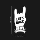 Vinyl Wall Art Decal - Let's Rock - 25" x 12" - Trendy Inspirational Hand Design Sticker For Teen Bedroom School Classroom Closet Mirror Kids Room Decor 4