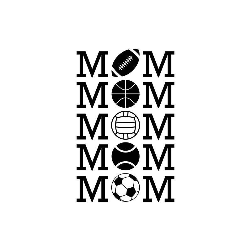 Vinyl Wall Art Decal - Sports MOM - 23.5" x 15" - Trendy Cool Fun Design Quote Sticker For Home Kids Room Baby's Nursery Living Room Playroom Kindergarten Daycare Decor 1