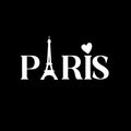 Vinyl Wall Art Decal - Paris Letters - 16" x 8" - Trendy Cute Inspirational French City Quote Sticker For Home Girls Bedroom France Eiffel Tower Icon Store Decor 1