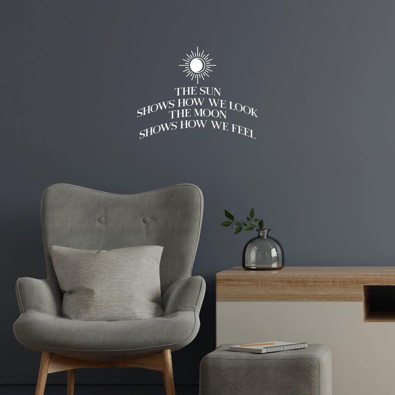 Vinyl Wall Art Decal - The Sun Shows How We Look - 17" x 22.5" - Peaceful Inspirational Good Vibes Sticker For Home Office Bedroom Closet  Living Room Decor 2