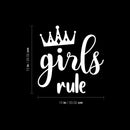 Vinyl Wall Art Decal - Girls Rule - 13" x 13" - Modern Inspirational Cute Quote Sticker For Home School Office Kids room Bedroom Nursery Decor 4