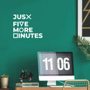 Vinyl Wall Art Decal - Jus? Fi?e M?re ?inutes - 10.5" x 13" - Trendy Funny Cool Design Quote Sticker For Home Boys Room Playroom Gaming Room Daycare Kinder Playground Decor 2