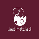 Vinyl Wall Art Decal - Just Hatched - 8" x 8" - Trendy Cute Quote Dinosaur Design Sticker Bumper Sticker For Car Window Thermos Coffee Mug Luggage Office Notebook Laptop Decor 1