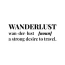 Vinyl Wall Art Decal - Wanderlust. A Strong Desire To Travel - 5" x 15" - Inspirational Good Vibes Quote Sticker For Adventure Lovers Living Room Office Coffee Shop Storefront Decor 3