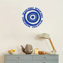 Vinyl Wall Art Decal - No Bad Vibes - Trendy Peaceful Good Vibes Quote Evil Eye Design Sticker For Bedroom Closet Living Room School Office Decor 3