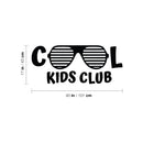 Vinyl Wall Art Decal - Cool Kids Club - 17" x 40" - Trendy Inspirational Cool Glasses Design Sticker For Children Bedroom Home Baby Nursery Daycare Kids Room Decor 4