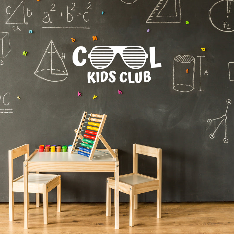 Vinyl Wall Art Decal - Cool Kids Club - 17" x 40" - Trendy Inspirational Cool Glasses Design Sticker For Children Bedroom Home Baby Nursery Daycare Kids Room Decor 3