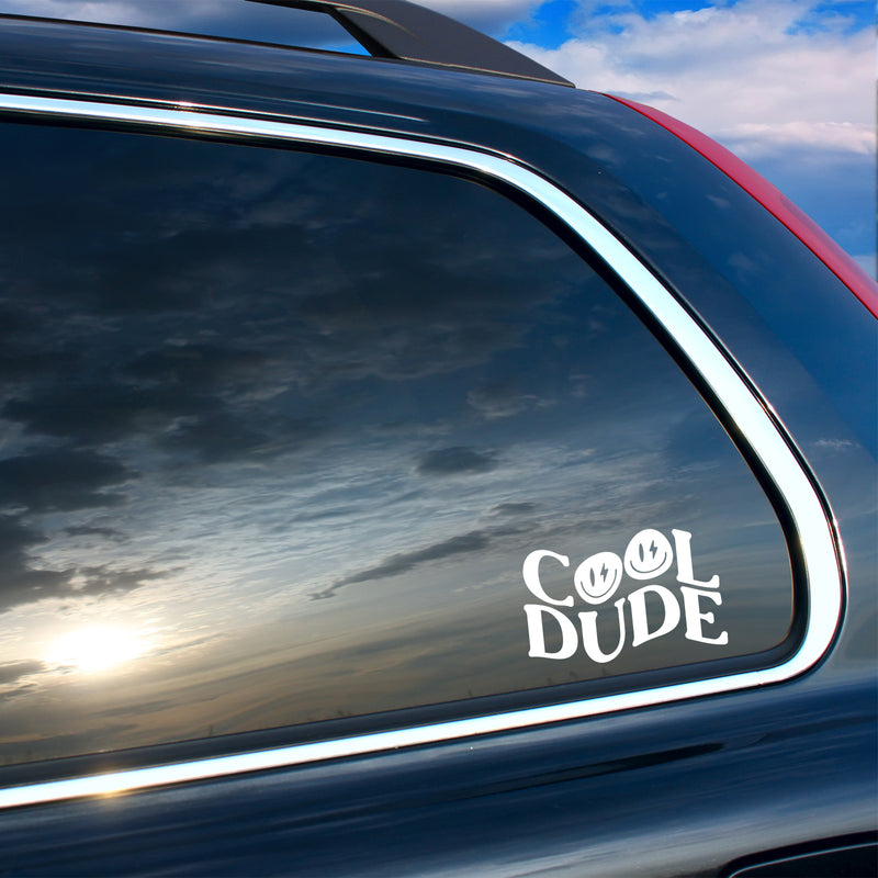 Vinyl Wall Art Decal - Cool Dude - 4" x 6" - Inspirational Quote Smile Sticker For Bedroom Mirror Make Up Notebooks Laptops Mugs Thermos Car Bumpers Windows  Decor 2