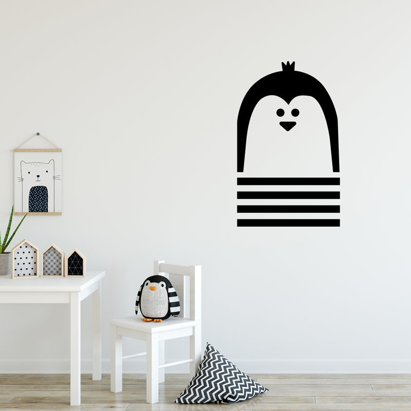 Vinyl Wall Art Decal - Penguin - 22. Trendy Inspirational Cute Animal Design Sticker For Children Bedroom Home Baby Nursery Daycare Kids Room Decor 3