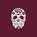 Vinyl Wall Art Decal - Mexican Skull - 21.5" x 15" - Trendy Inspirational Mexico Day Of The Dead Holiday Tradition Floral Design For Home Living Room Office Coffee Shop Storefront Decor 1