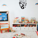 Vinyl Wall Art Decal - Cloud Planets - Trendy Fun Lovely Planet Moon Rocketship Stars Design Sticker For Home Kids Toddlers Bedroom Nursery Playroom Classroom Playground Decor 3