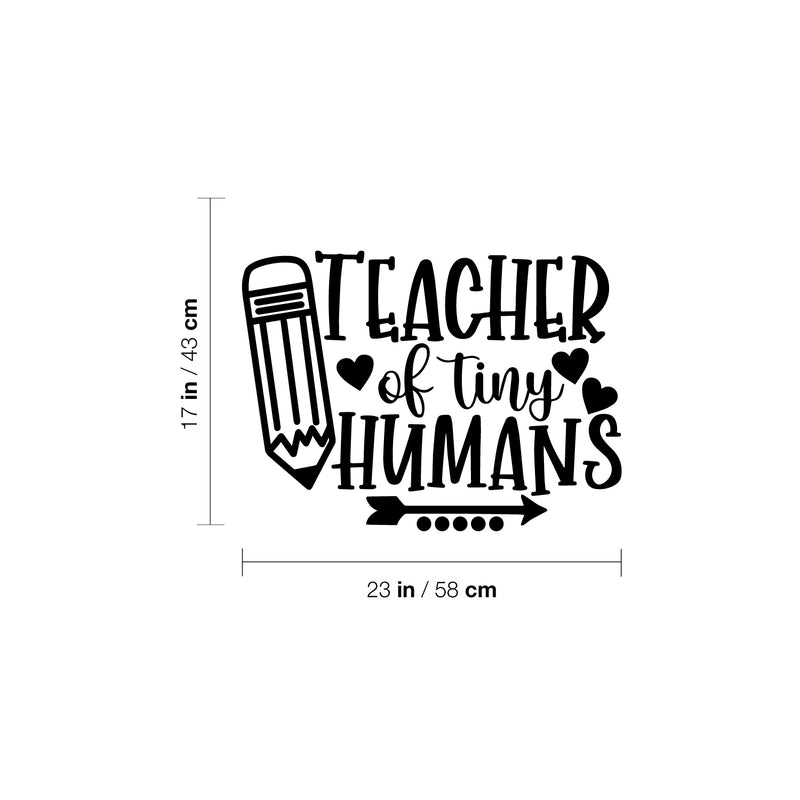 Vinyl Wall Art Decal - Teacher Of Tiny Humans - Modern Inspirational Educational Quote Sticker For Home School Kids Room Work Office Classroom Decor 4