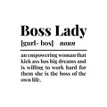 Vinyl Wall Art Decal - Boss Lady Concept - 1- Trendy Inspirational Power Feminism Quote Sticker For Home Bedroom Mirror Work Office Living Room Decor 1