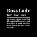 Vinyl Wall Art Decal - Boss Lady Concept - 18" x 4" - Trendy Inspirational Power Feminism Quote Sticker For Home Bedroom Mirror Work Office Living Room Decor 1