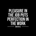 Vinyl Wall Art Decal - Pleasure In The Job Puts Perfection In The Work - 14" x 16" - Motivating Positive Quote Sticker For Office Business Lobby Meeting Room School Classroom Decor 1