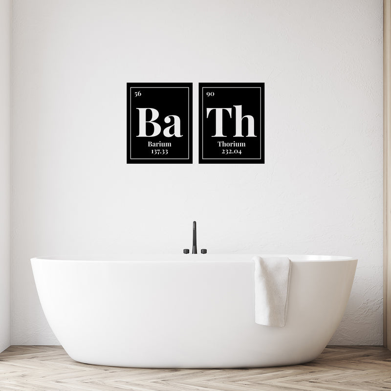 Vinyl Wall Art Decal - Ba Th - Trendy Funny Chemistry Elements Quote Design Sticker For Home Bathroom Office School Classroom Coffee Shop Restroom Humor Decor 2