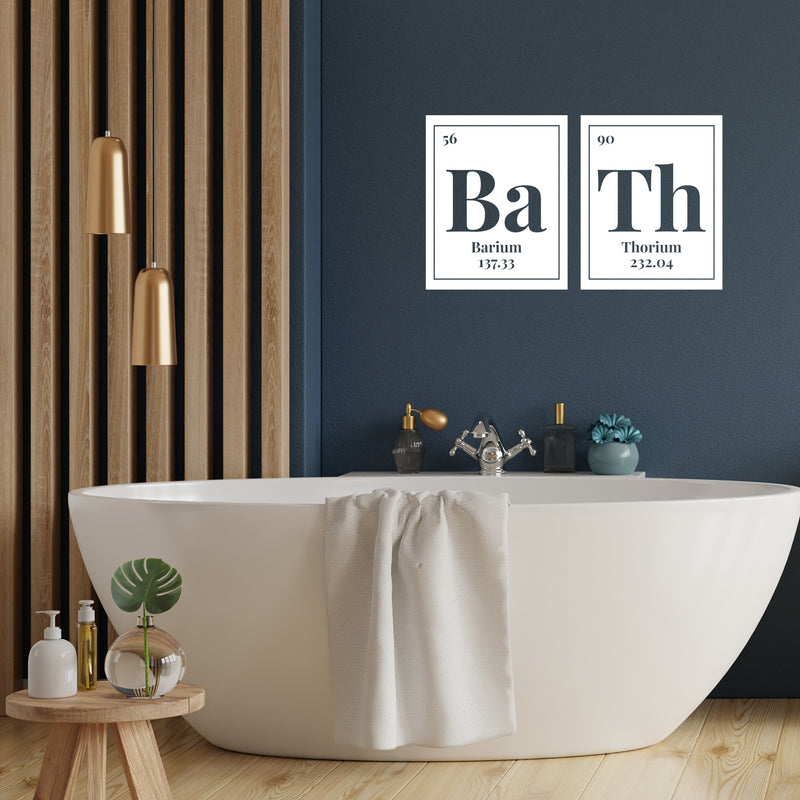 Vinyl Wall Art Decal - Ba Th- 18" x 31" - Trendy Funny Chemistry Elements Quote Design Sticker For Home Bathroom Office School Classroom Coffee Shop Restroom Humor Decor 3