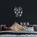 Vinyl Wall Art Decal - Happy And Sad Face - 20" x 17" - Trendy Inspirational Sticker Design Masks Comedy Tragedy For Home Office Bedroom Living Room Theater Actor Decor 3