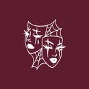 Vinyl Wall Art Decal - Happy And Sad Face - 20" x 17" - Trendy Inspirational Sticker Design Masks Comedy Tragedy For Home Office Bedroom Living Room Theater Actor Decor 1