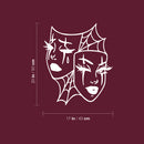 Vinyl Wall Art Decal - Happy And Sad Face - 20" x 17" - Trendy Inspirational Sticker Design Masks Comedy Tragedy For Home Office Bedroom Living Room Theater Actor Decor 4