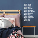 Vinyl Wall Art Decal - More Sleep Music Books Fun Love - 33" x 20" - Motivating Positive Lifestyle Quote Sticker For Home Bedroom Living Room Office School Coffee Shop Gym Fitness Decor 2