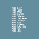 Vinyl Wall Art Decal - More Sleep Music Books Fun Love - 33" x 20" - Motivating Positive Lifestyle Quote Sticker For Home Bedroom Living Room Office School Coffee Shop Gym Fitness Decor 1