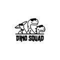 Vinyl Wall Art Decal - Dino Squad - Trendy Funny Lovely Brontosaurus Design Quote Sticker For Toddlers Bedroom Baby's Nursery Playroom Daycare Kindergarten Playground Decor 1