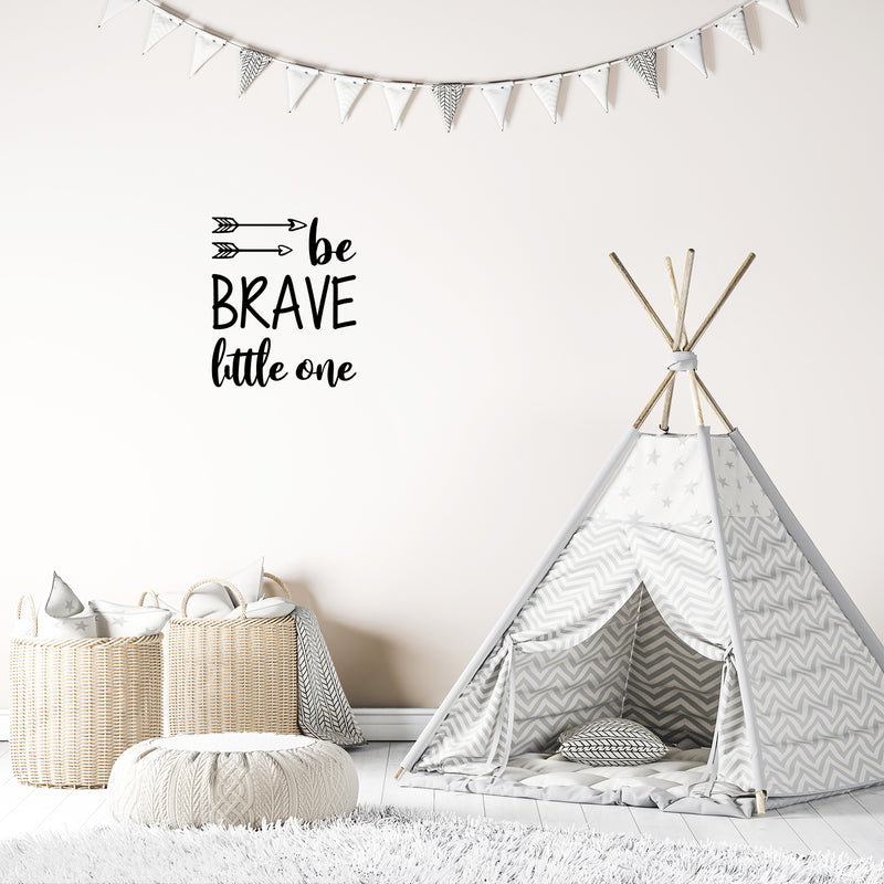 Vinyl Wall Art Decal - Be Brave Little One - Trendy Funny Inspiring Lovely Quote Sticker For Toddlers Bedroom Baby's Nursery Playroom Daycare Kindergarten Playground Decor 3