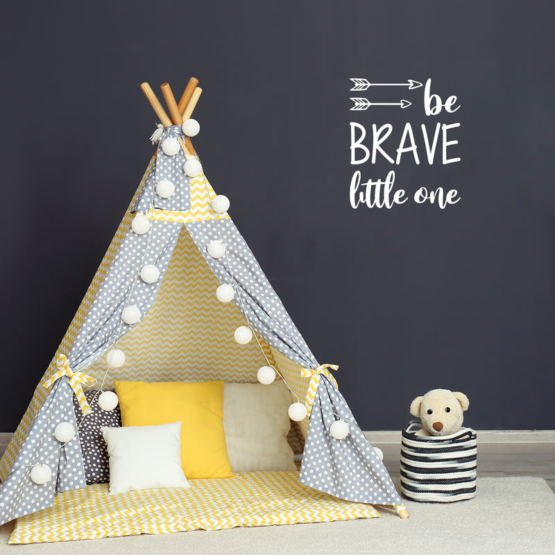 Vinyl Wall Art Decal - Be Brave Little One - 20" x 17" - Trendy Funny Inspiring Lovely Quote Sticker For Toddlers Bedroom Baby's Nursery Playroom Daycare Kindergarten Playground Decor 3