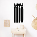 Vinyl Wall Art Decal - Amore Mio / My Love - 21.5" x 11" - Trendy Inspiring Lovely Optimistic Spanish Quote Sticker For Home Bedroom Closet Living Room Coffee Shop Decor 2