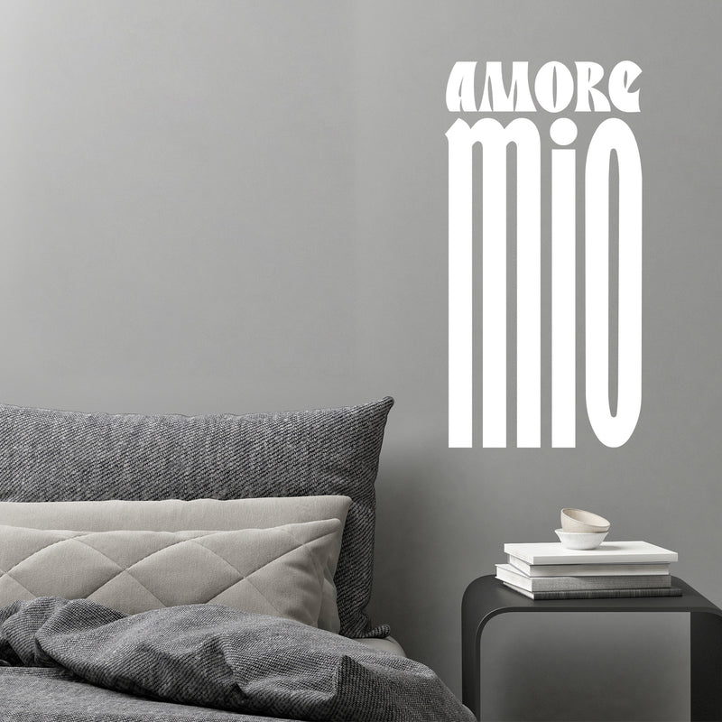 Vinyl Wall Art Decal - Amore Mio / My Love - 21.5" x 11" - Trendy Inspiring Lovely Optimistic Spanish Quote Sticker For Home Bedroom Closet Living Room Coffee Shop Decor 3