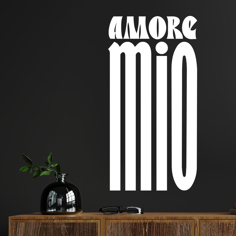 Vinyl Wall Art Decal - Amore Mio / My Love - 21.5" x 11" - Trendy Inspiring Lovely Optimistic Spanish Quote Sticker For Home Bedroom Closet Living Room Coffee Shop Decor 2