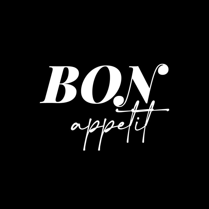 Vinyl Wall Art Decal - Bon Appetit - 8" x 15" - Trendy Lovely Fun Good Vibes Quote Sticker For Home Kitchen Dining Room Dinner Restaurant Cafeteria Coffee Shop Storefront Decor 1