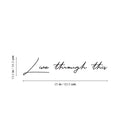 Vinyl Wall Art Decal - Live Through This - 13.5" x 25" - Trendy Motivating Positive Healthy Quote Sticker For Home Workout Room Office Yoga CrossFit Center Gym Fitness Lifestyle Decor 4