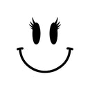 Vinyl Wall Art Decal - Happy Face - 13. Modern Inspirational Positive Quote Sticker For Home Office Bedroom Window Living Room School Playroom Coffee Shop Decor 1