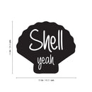 Vinyl Wall Art Decal - Shell Yeah - Minimal Cute Adhesive Stickers Shell Design For Home Bedroom Bathroom Kids Room Living Room Beach Icon Store Sea Decor 4