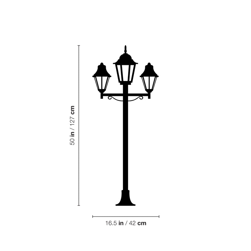 Vinyl Wall Art Decal - Victorian London Street Lamp - 50" x 16.5" - Modern Inspirational Europe Urban Design Sticker For Home Bedroom Living Room Office Coffee Shop Decor 4