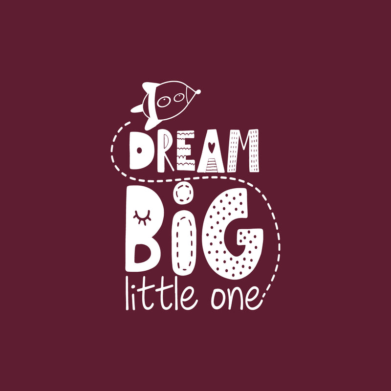 Vinyl Wall Art Decal - Dream Big Little One - 23" x 17" - Trendy Inspirational Cute Design Sticker For Children Bedroom Home Baby Nursery Daycare Kids Room Decor 1