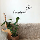 Vinyl Wall Art Decal - Freedom - 10" x 20" - Modern Inspirational Good Vibes Quote Bird Silhouette Design Sticker For Home Office Bedroom Closet Living Room Decor 2