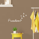 Vinyl Wall Art Decal - Freedom - 10" x 20" - Modern Inspirational Good Vibes Quote Bird Silhouette Design Sticker For Home Office Bedroom Closet Living Room Decor 2