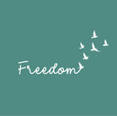 Vinyl Wall Art Decal - Freedom - 10" x 20" - Modern Inspirational Good Vibes Quote Bird Silhouette Design Sticker For Home Office Bedroom Closet Living Room Decor 1