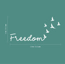 Vinyl Wall Art Decal - Freedom - 10" x 20" - Modern Inspirational Good Vibes Quote Bird Silhouette Design Sticker For Home Office Bedroom Closet Living Room Decor 4