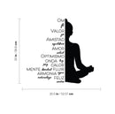 Vinyl Wall Art Decal - Mente De Yoga - Yoga Mind - 20" x 20.5" - Trendy Motivational Quote Sticker For Home Office Meditation Room Bedroom Yoga Center Fitness Decor 4