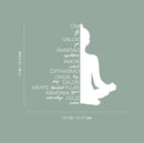 Vinyl Wall Art Decal - Mente De Yoga - Yoga Mind - 20" x 20.5" - Trendy Motivational Quote Sticker For Home Office Meditation Room Bedroom Yoga Center Fitness Decor 4