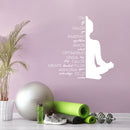 Vinyl Wall Art Decal - Mente De Yoga - Yoga Mind - 20" x 20.5" - Trendy Motivational Quote Sticker For Home Office Meditation Room Bedroom Yoga Center Fitness Decor 3